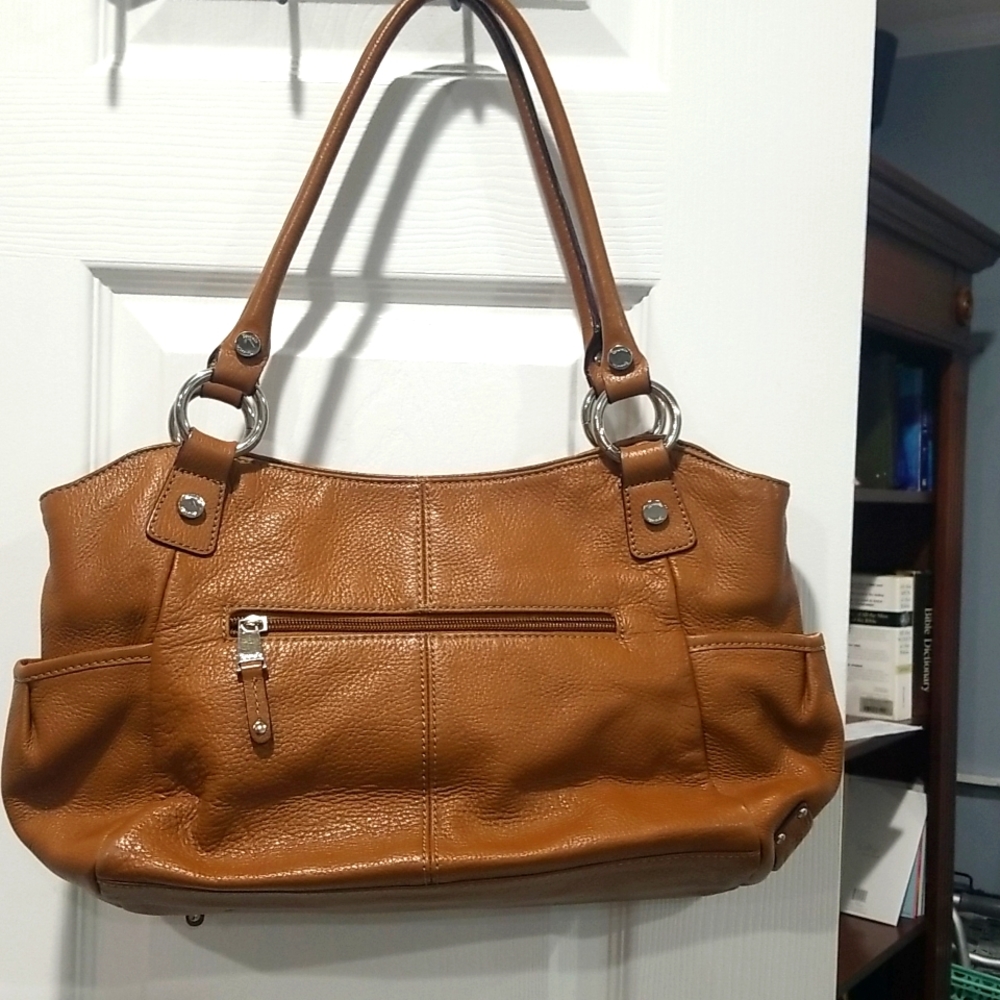 Tignanello purse, 16" w x 9". Beautiful Carmel color. - Picture 2 of 4